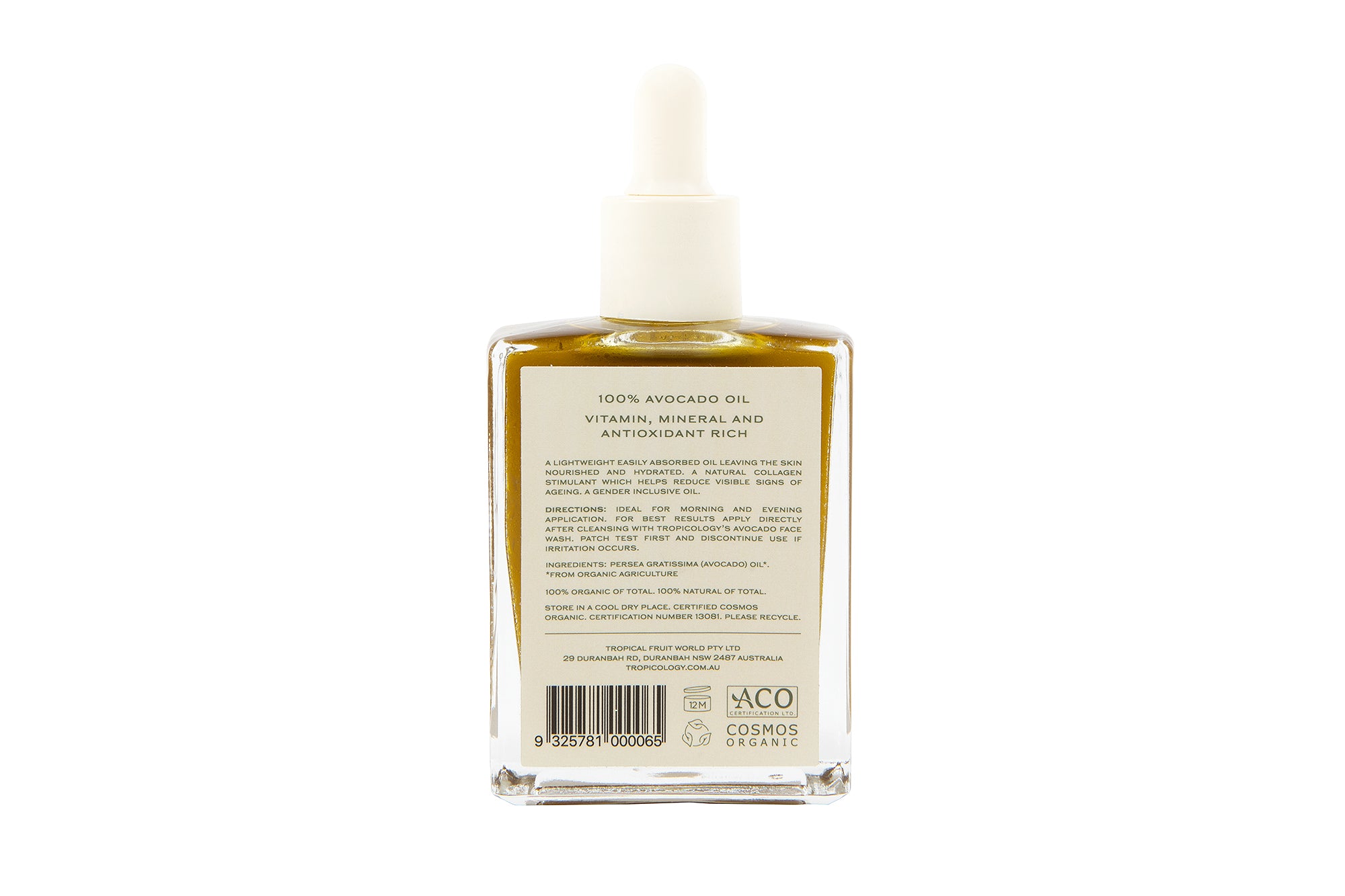 Tropicology Organic Pure Avocado Face Oil
