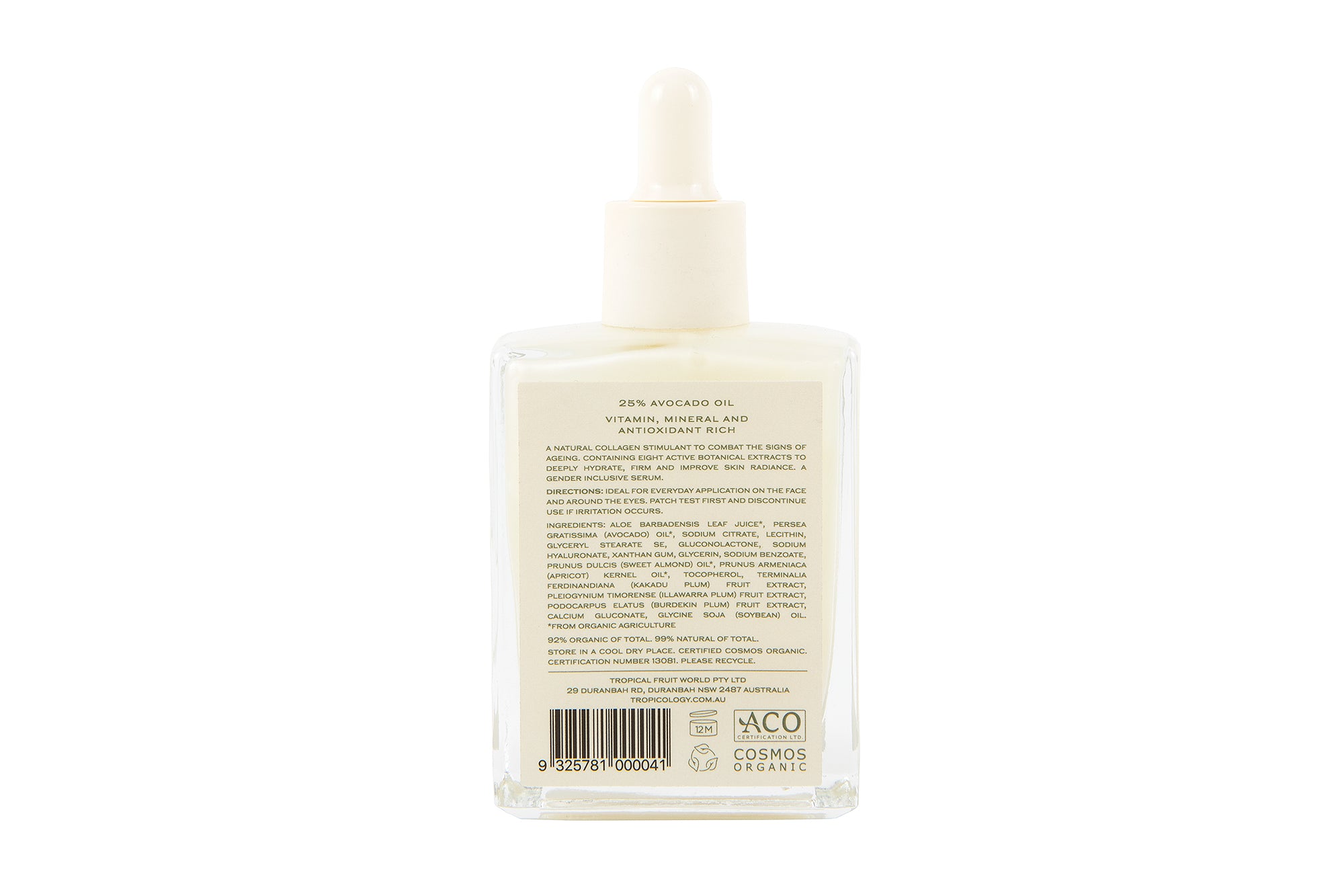 Tropicology Organic Avocado Revitalising Serum