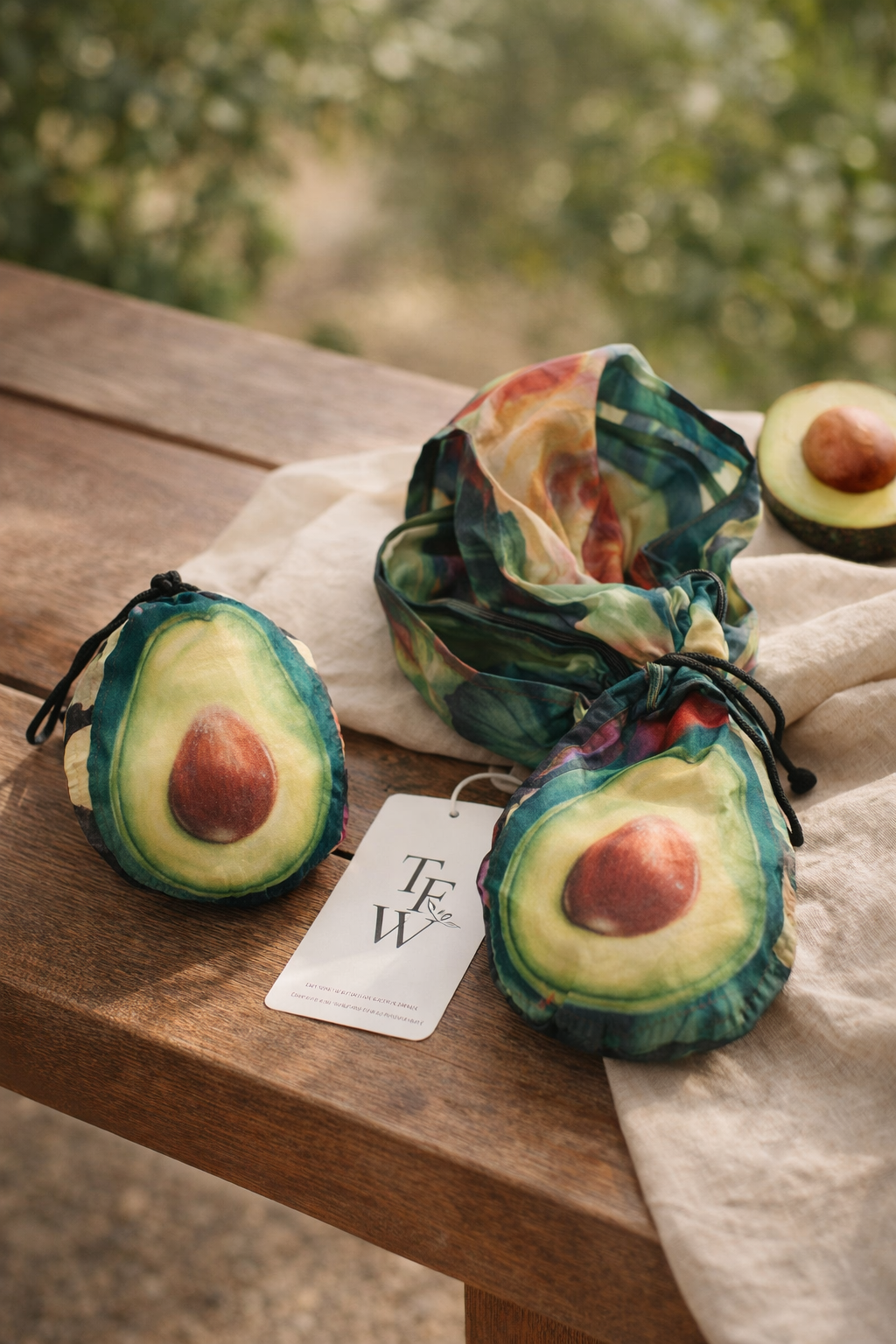 TROPICAL FRUIT WORLD PACKABLE FRUIT TOTE