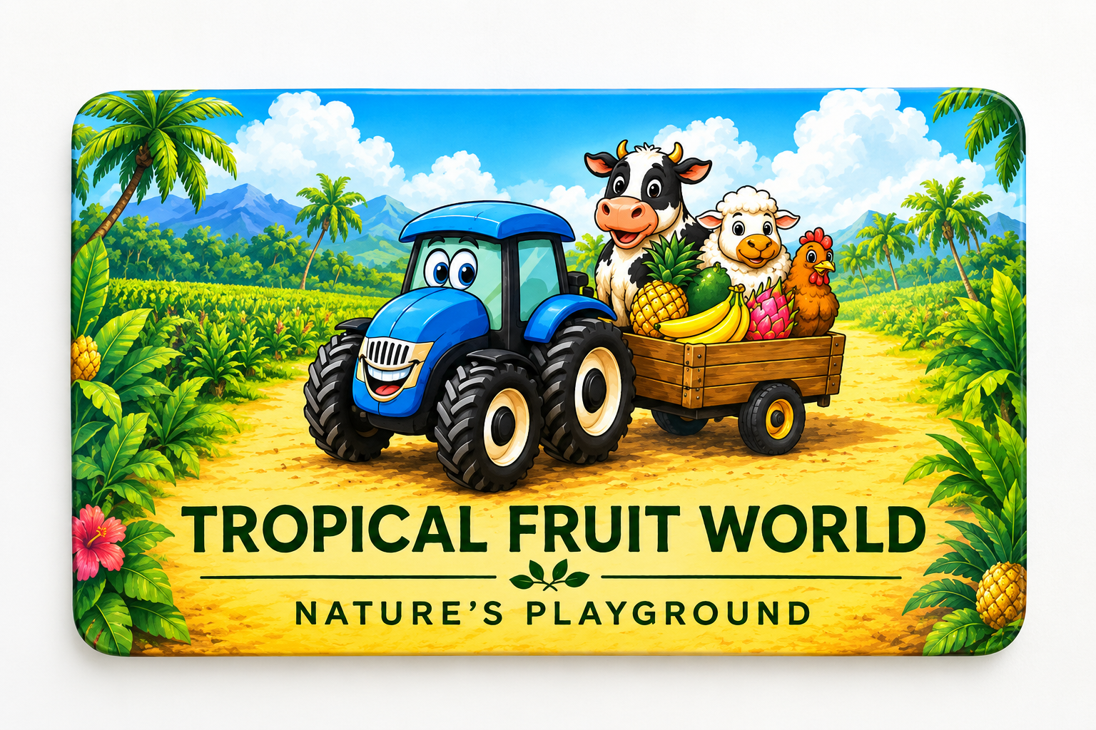 Tropical Fruit World Magnets